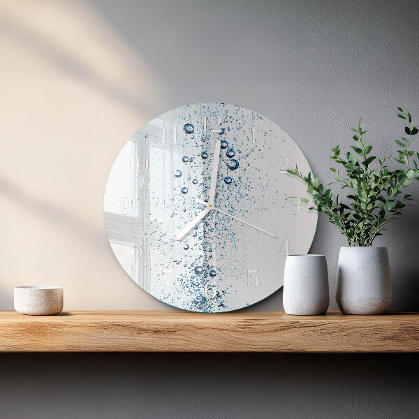 Ronde glazen klok Water