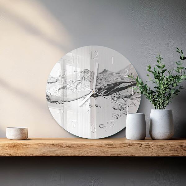 Ronde glazen klok Water