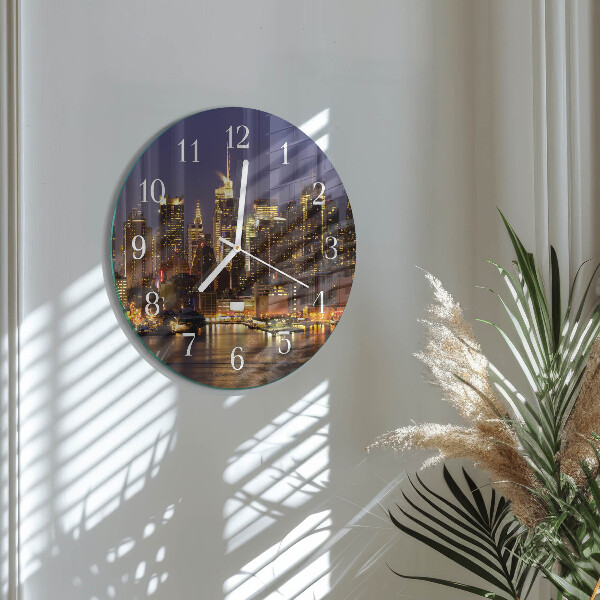 Ronde glazen klok Horizon