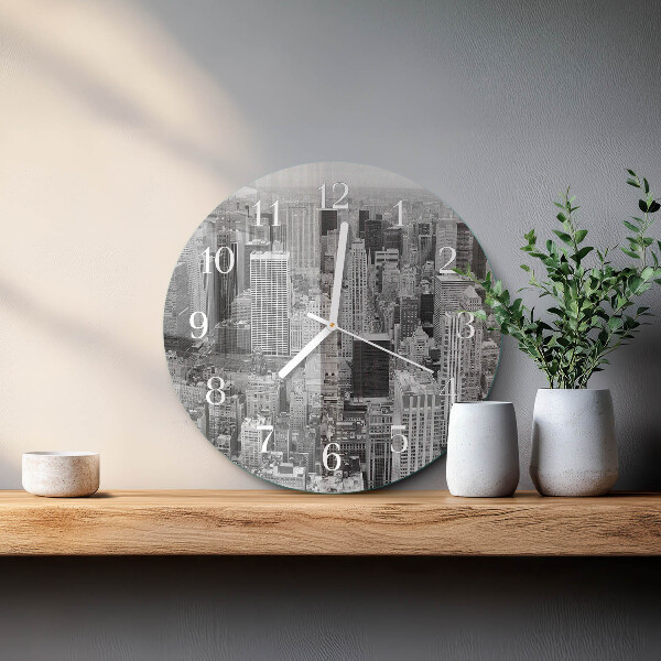 Ronde glazen klok Horizon