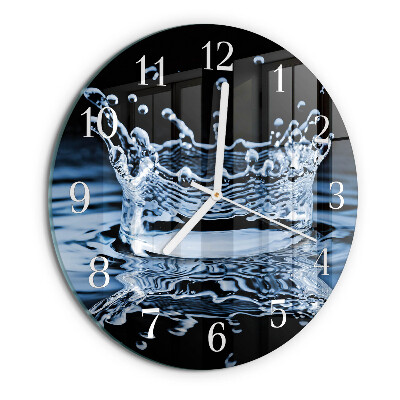 Ronde glazen klok Water