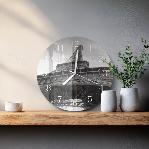 Ronde glazen klok Eiffeltoren Parijs