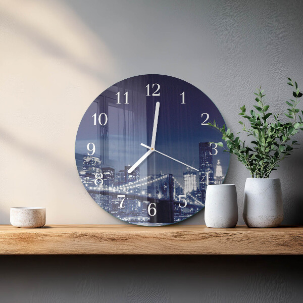 Ronde glazen klok Horizon