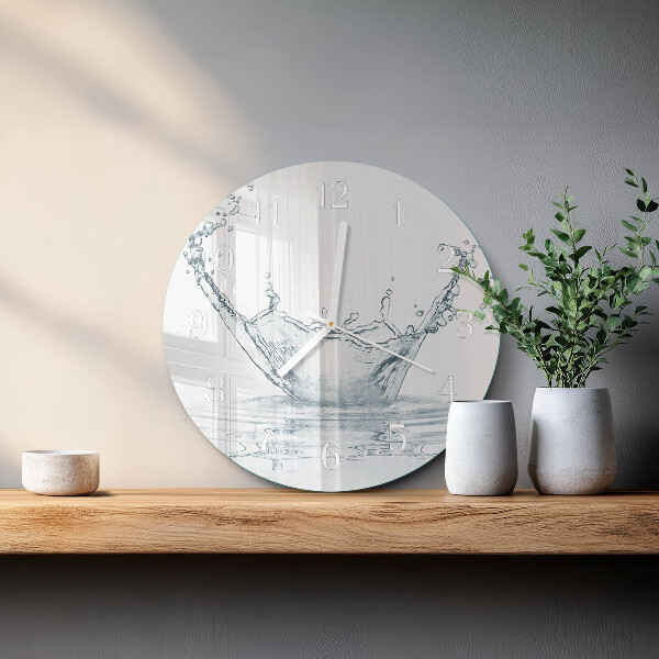 Ronde glazen klok Water
