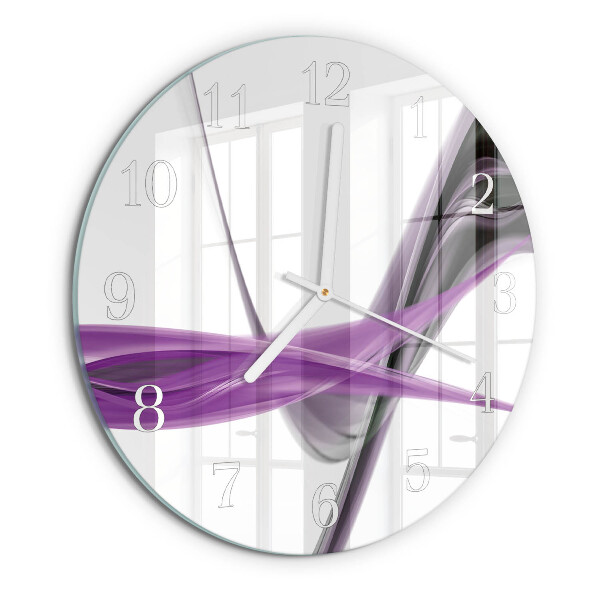 Ronde glazen klok Abstracte rook