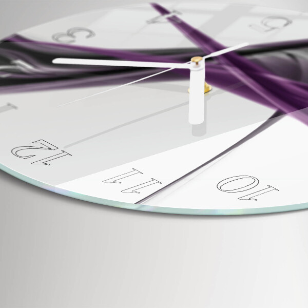 Ronde glazen klok Abstracte rook