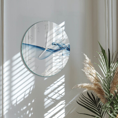Ronde glazen klok Abstracte rook