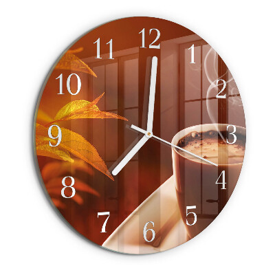 Ronde glazen klok Koffie