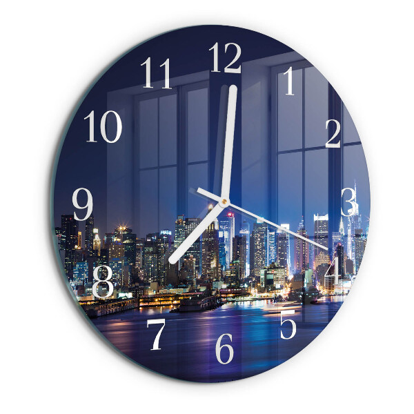 Ronde glazen klok Horizon
