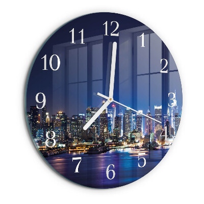 Ronde glazen klok Horizon
