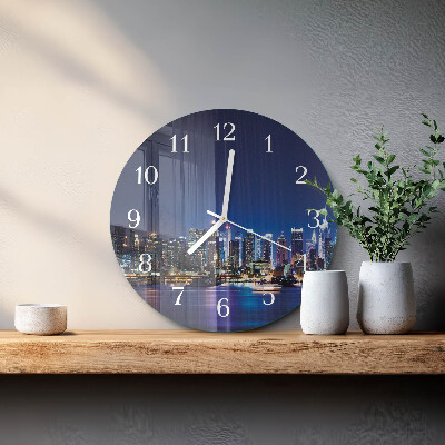 Ronde glazen klok Horizon