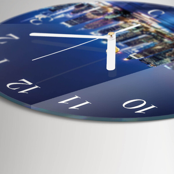 Ronde glazen klok Horizon