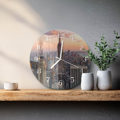 Ronde glazen klok Horizon