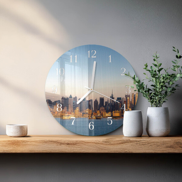 Ronde glazen klok Horizon