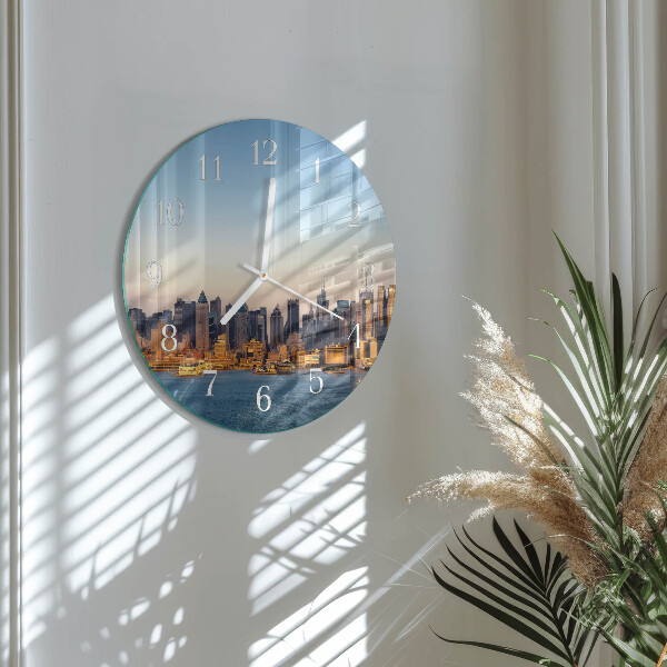 Ronde glazen klok Horizon