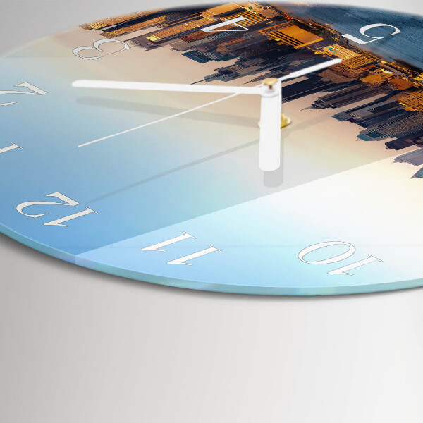 Ronde glazen klok Horizon
