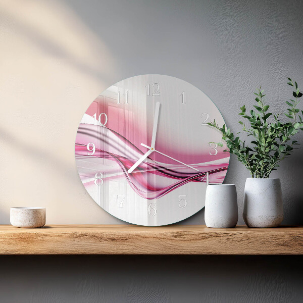 Ronde glazen klok Abstracte kunst