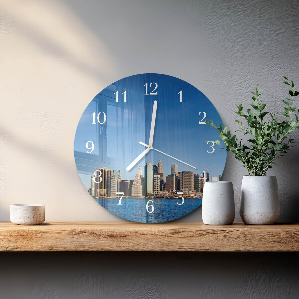 Ronde glazen klok Horizon