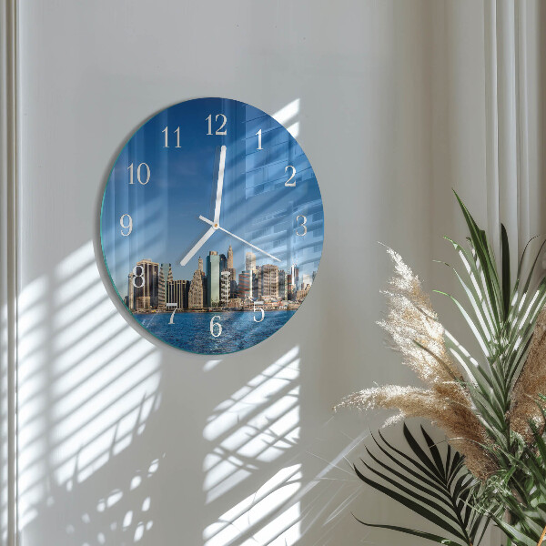 Ronde glazen klok Horizon