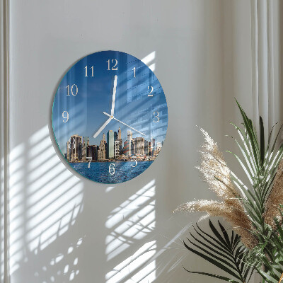 Ronde glazen klok Horizon