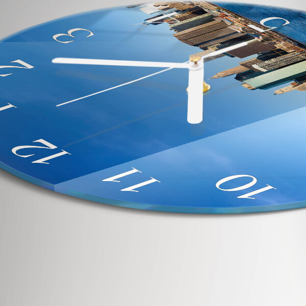 Ronde glazen klok Horizon