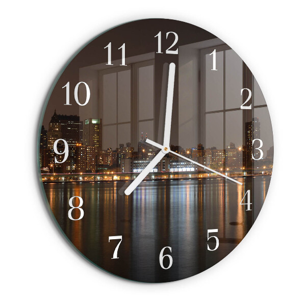 Ronde glazen klok Horizon