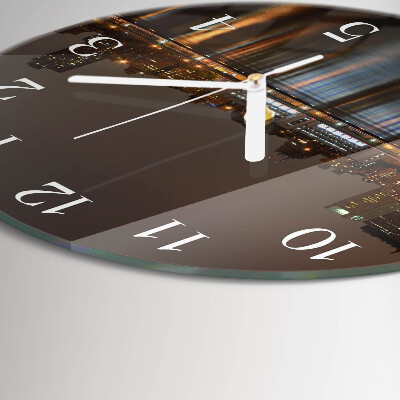 Ronde glazen klok Horizon