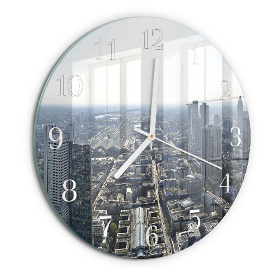 Ronde glazen klok Horizon