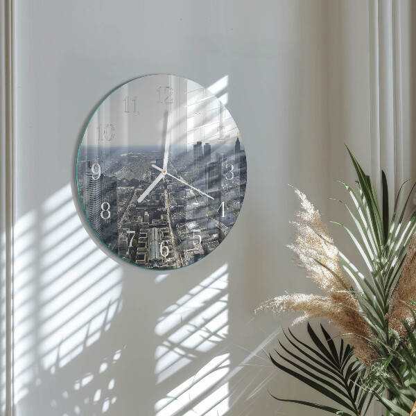 Ronde glazen klok Horizon