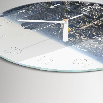 Ronde glazen klok Horizon