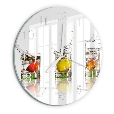 Ronde glazen klok Fruitglazen
