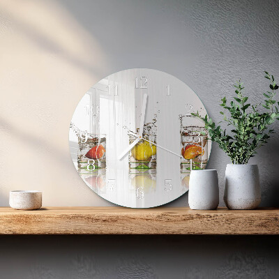 Ronde glazen klok Fruitglazen