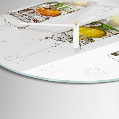 Ronde glazen klok Fruitglazen