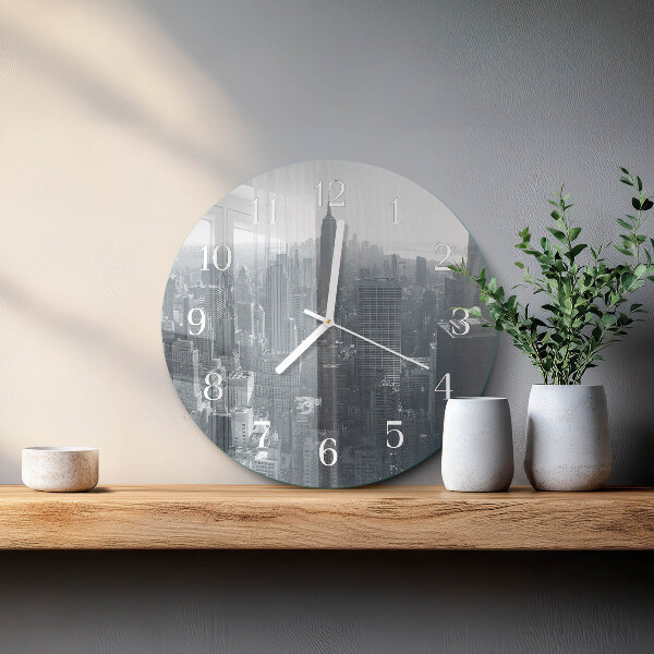 Ronde glazen klok Horizon