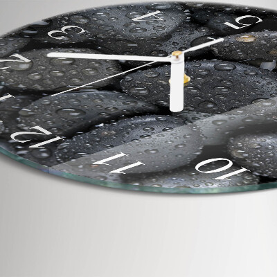 Ronde glazen klok Stenen Water