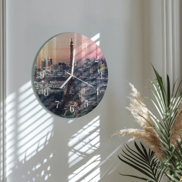Ronde glazen klok Eiffeltoren Parijs