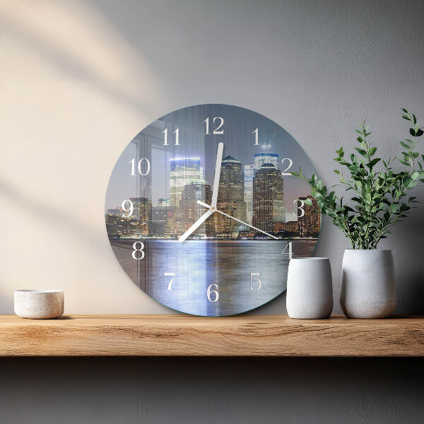 Ronde glazen klok Horizon