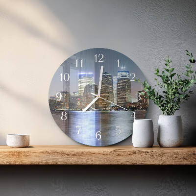 Ronde glazen klok Horizon