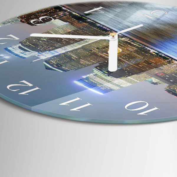 Ronde glazen klok Horizon
