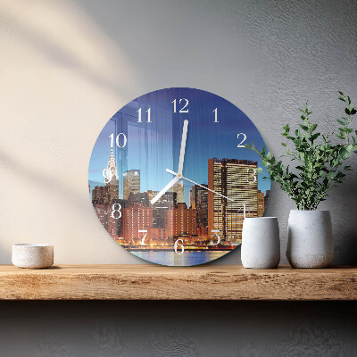 Ronde glazen klok Horizon