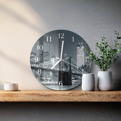 Ronde glazen klok Horizontale brug