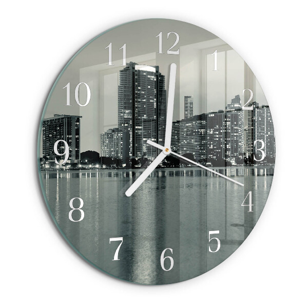 Ronde glazen klok Horizon