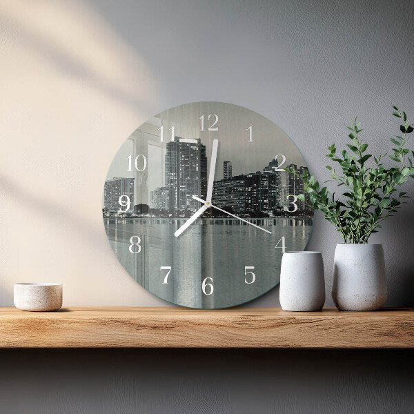 Ronde glazen klok Horizon