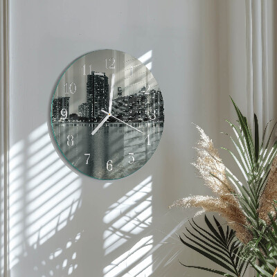 Ronde glazen klok Horizon