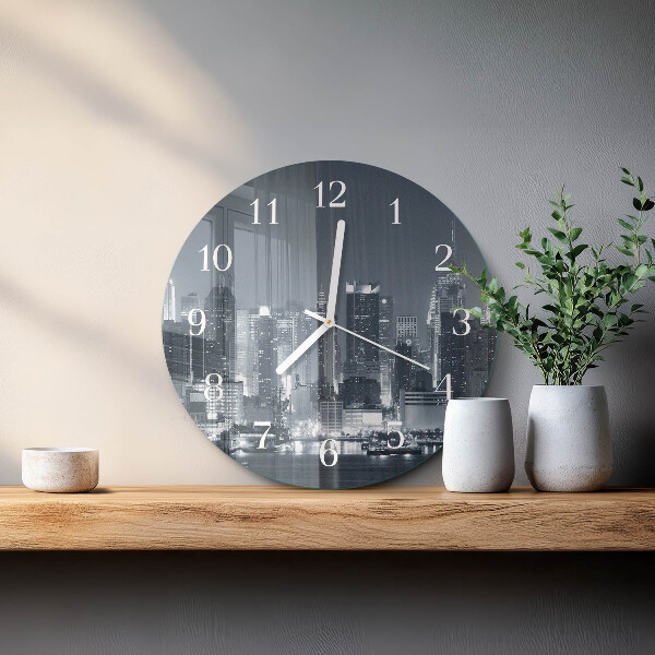 Ronde glazen klok Nacht van de horizon