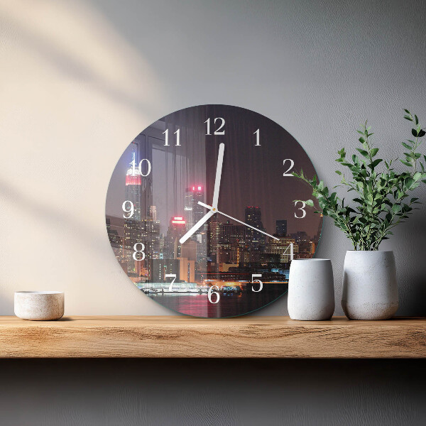 Ronde glazen klok Horizon
