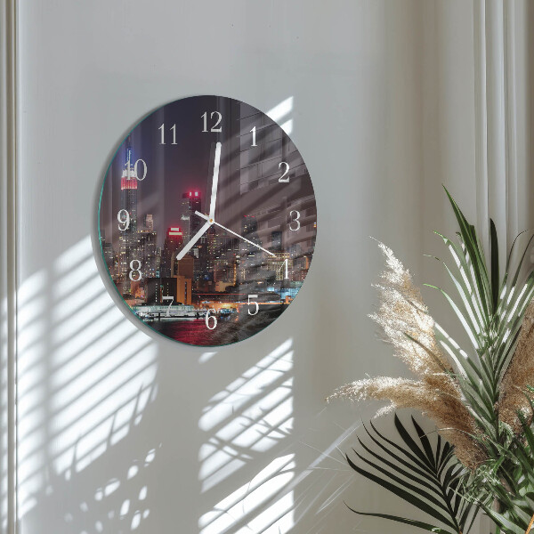 Ronde glazen klok Horizon