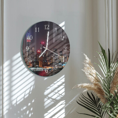 Ronde glazen klok Horizon