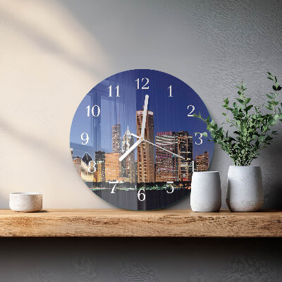 Ronde glazen klok Horizon