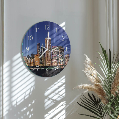 Ronde glazen klok Horizon
